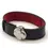 Thumbnail: LOUIS VUITTON Good Luck Monogram Leather Bracelet Black Silver 17 M64447 RARE