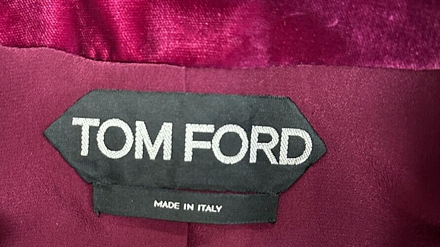 Miniatura: TOM FORD Cooper Velvet Tuxedo Jacket 38 4 US Plum Peaked Lapel Pockets Blazer