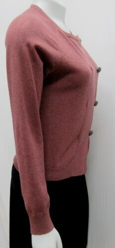 Miniatura: BRUNELLO CUCINELLI Cashmere Sweater Small Brick Red Wooden Buttons Woman's
