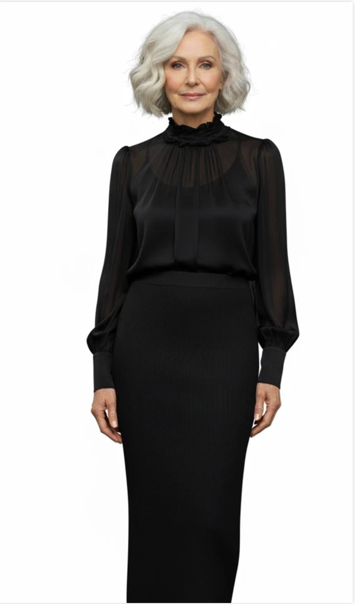 Thumbnail: ST. JOHN Knits Evening Santana Knit Long Maxi Skirt 16 Black Side Slit