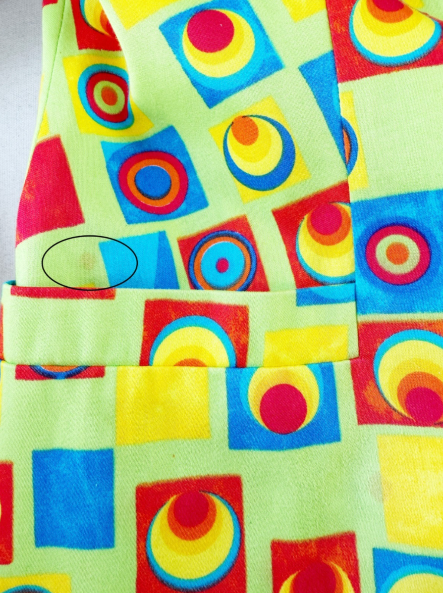 Thumbnail: VERSUS GIANNI VERSACE Lime Green Blazer Jacket Multi Circle Pattern 26/40 XS