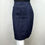 Hình thu nhỏ: Vintage CHANEL Navy Marine Gold Button Knee Length Linen Skirt 38 6 US Classic