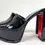 Hình thu nhỏ: CHRISTIAN LOUBOUTIN Amali Mule Alta Black 130 mm Platform Sandals 39 9 Sliders