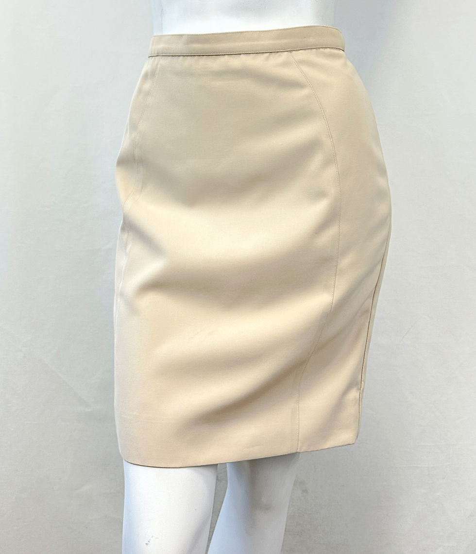 Miniatura: THIERRY MUGLER 2PCS Suit Set Blazer Skirt 40 8 US Beige Fitted Corset