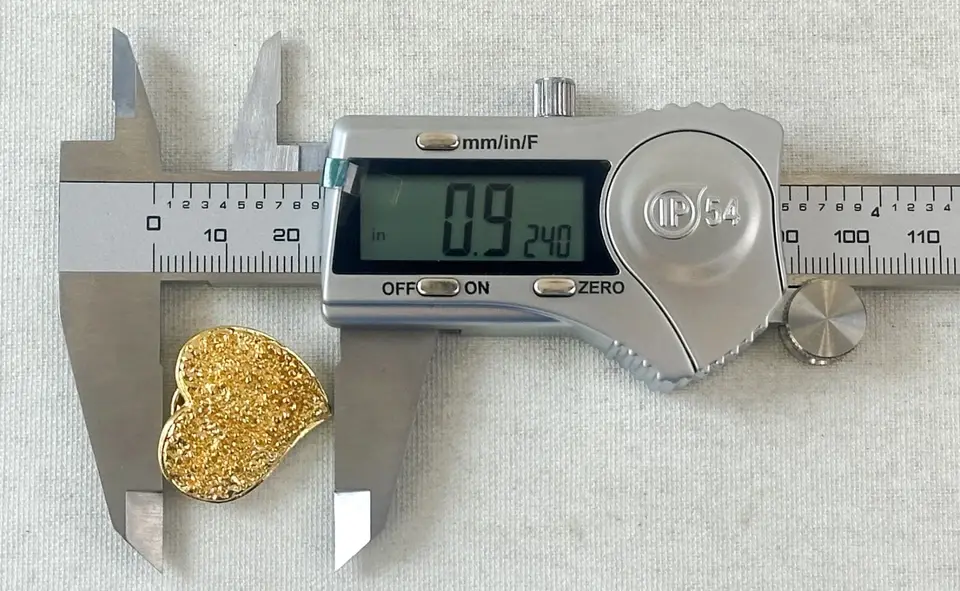 Thumbnail: YSL Yves Saint Laurent Heart Brooch Gold Pleated 80s Lapel Tack Pin VINTAGE