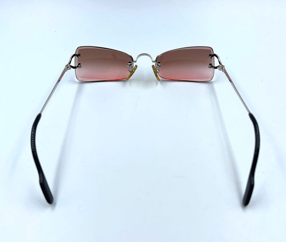 縮圖：CARTIER Pink Ombre Rimless Silver Oval Sunglasses 135 2257769