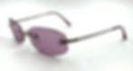Thumbnail: CHANEL Purple Lens Silver Rimless Frame CC Logo Sunglasses 4002
