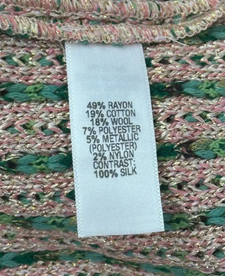 Hình thu nhỏ: ST. JOHN COUTURE Tweed Ruffle Peplum Jacket 14 Green Multicolor Knit Silk NEW