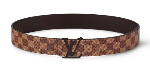 LOUIS VUITTON LV Initiales Damier Ebene Canvas 40mm Belt 90/36