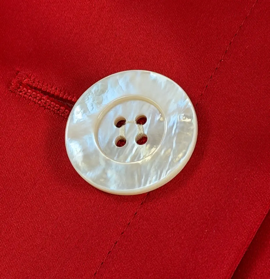 Miniatura: Vintage YSL SAINT LAURENT Rive Gauche NEW Short Coat 36 Red Satin Doble Breasted