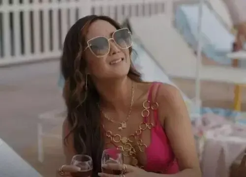 Thumbnail: LOUIS VUITTON Sunglasses Cat Eye LV Gold Charm Monogram Flower Z1720U Green