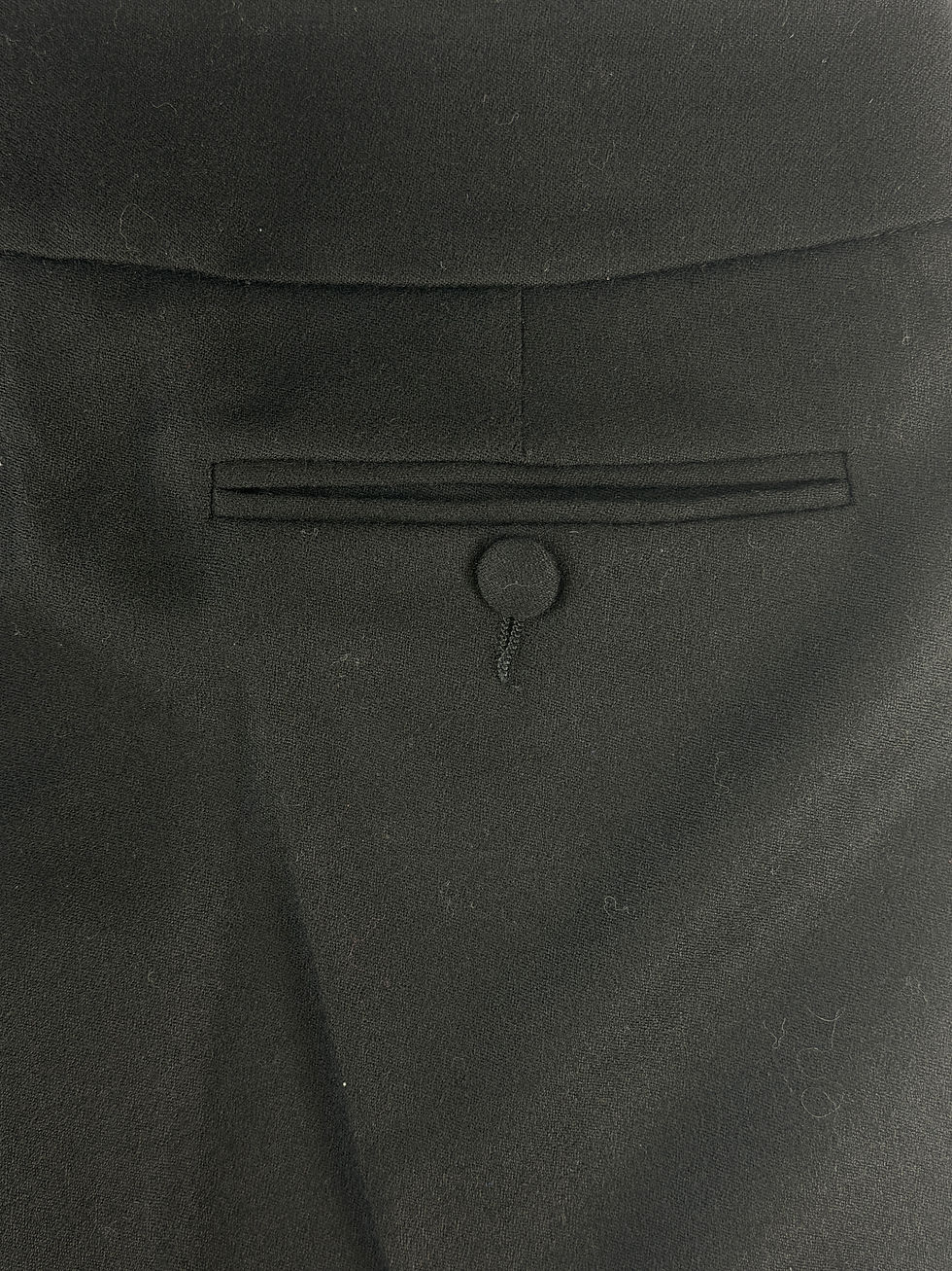 Thumbnail: BALLY 2PCS Wool Jacket Straight Leg Pants Suit 4 6 Black Single Breasted