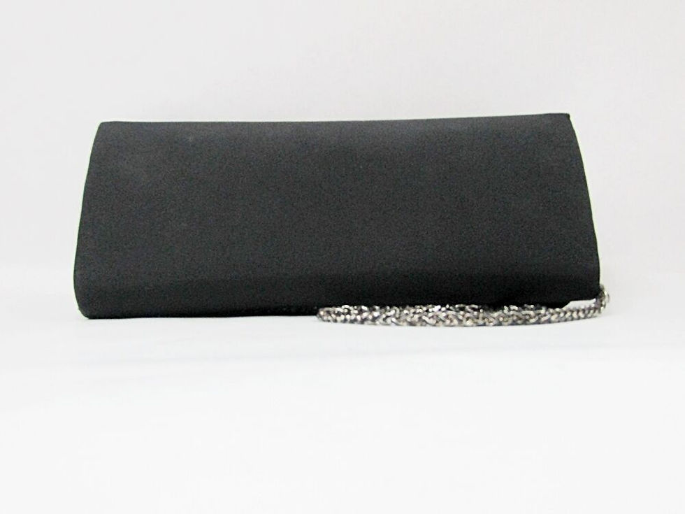 縮圖：NEW OSCAR DE LA RENTA ENVELOPE CLUTCH EVENING BLACK RED SEQUINS BEADED SATIN