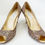 Thumbnail: JIMMY CHOO Evelyn Multicolor Glitter Peep Toe Pumps 38 8