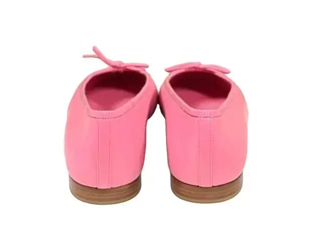Thumbnail: CHANEL Lambskin Ballerina Ballet Flats 40.5 Pink Bow CC Cap Toe Shoes 9.5