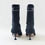 Hình thu nhỏ: MIU MIU Fabric Sock Boots 37.5 Black Pointed Toe Logo Square Heel