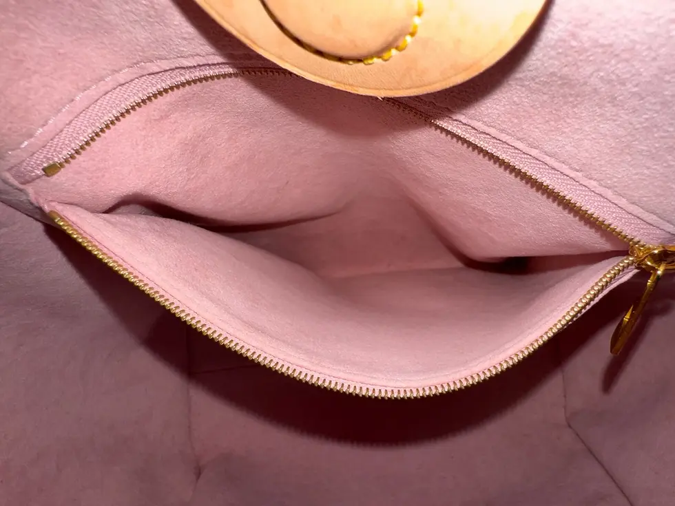 Thumbnail: LOUIS VUITTON Propriano Damier Azur Canvas Tote Bag Medium Rose Ballerine N44027