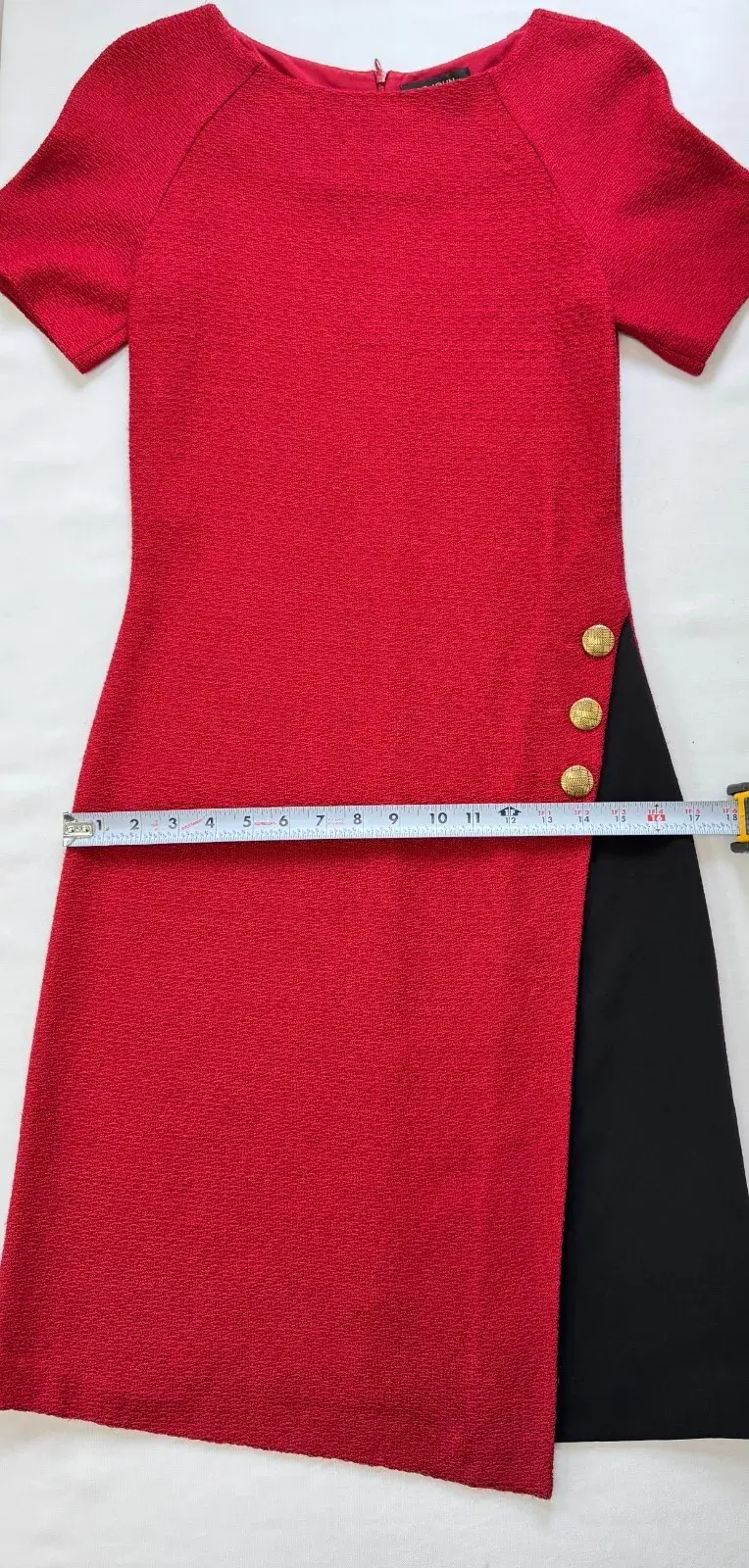 Thumbnail: ST. JOHN 4 S Refined Texture Float Stitch Sheath Dress Ruby Caviar $ 1195