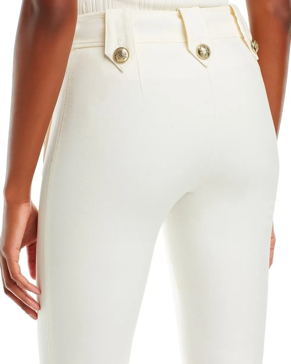Thumbnail: DEREK LAM 10 CROSBY Robertson Cropped Flare Trouser White 10 Pants Sailor