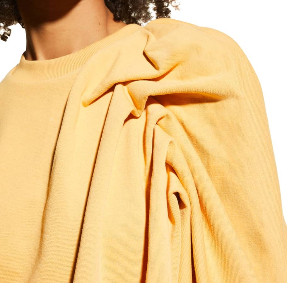 Hình thu nhỏ: NWT DRIES VAN NOTEN Peach Hassle Draped Shoulder Sweatshirt Medium