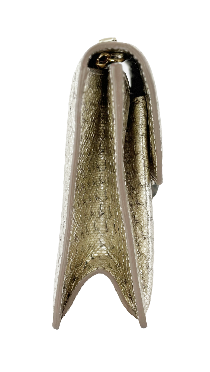 Miniatura: NEW JUDITH LEIBER Champagne Gold Swarovski Chain Shoulder Bag