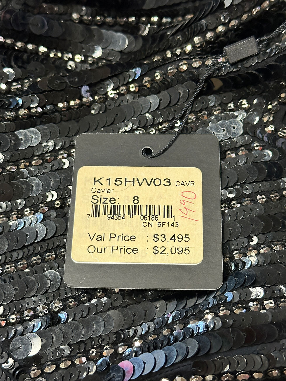 Thumbnail: ST. JOHN Couture Silk Georgette Gown Maxi Dress 8 Black Embellished