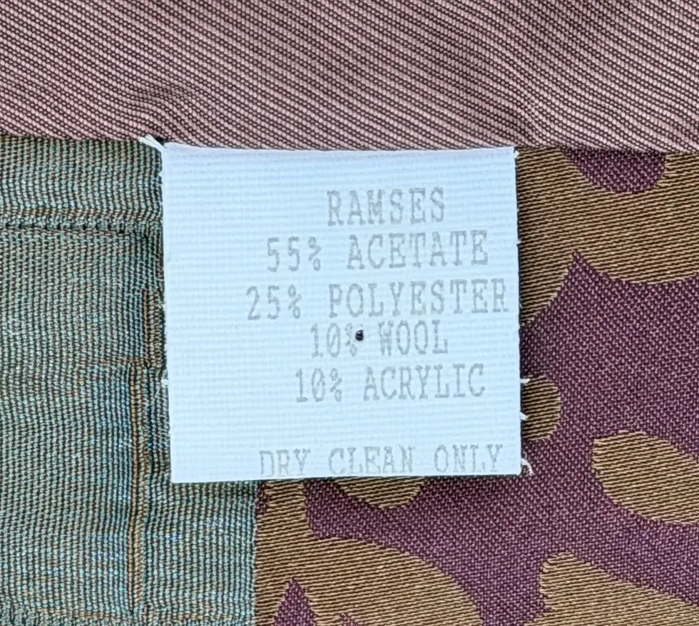 Thumbnail: TRELISE COOPER Brocade Coat 10 Burgundy Green Multi Floral Pattern Buttons