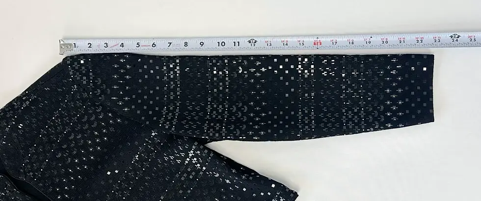 Miniatura: ST. JOHN Evening Knit Paillette Short Jacket 6 Black Hook & Eye Closure