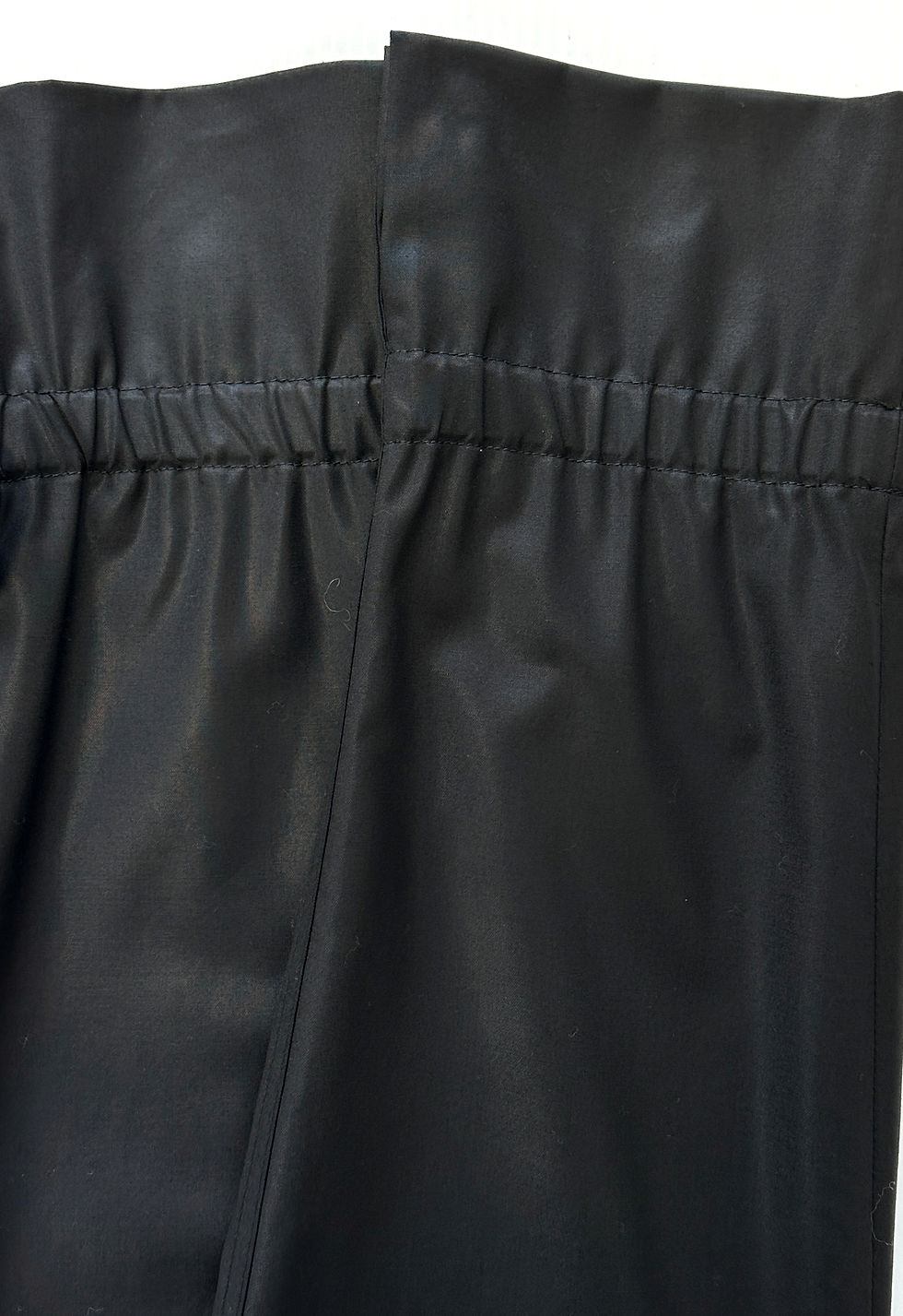 縮圖：NEW CHANEL Black 100% Shinny Wool Pants Ruched Ankle Logo Trousers 38 6