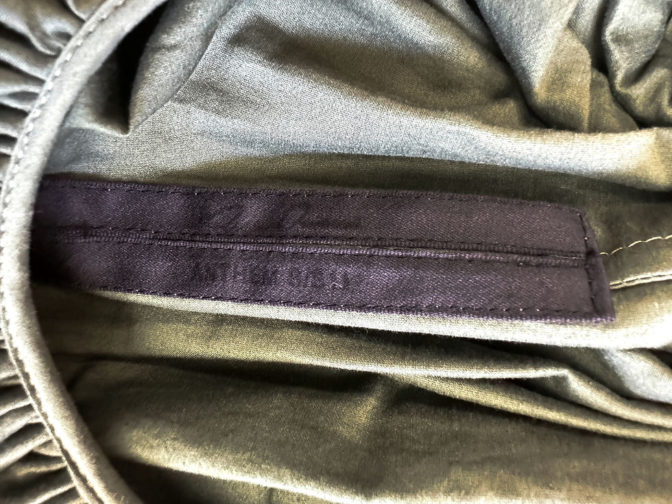 縮圖：RICK OWENS Green Cami Gathered Neck Flowy Maxi High Low Long Cotton Dress 6