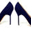 Thumbnail: MANOLO BLAHNIK BB Suede High Heels 39 (8.5) Navy Blue Pointed Toe Pumps Stiletto