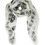 Hình thu nhỏ: ALEXANDER MCQUEEN Silk Off-White All Over Skull Print Square Chiffon Scarf