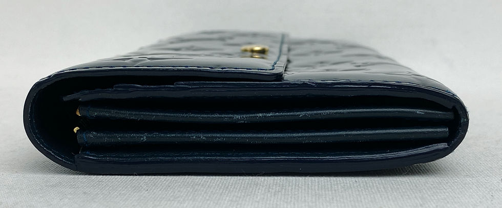 Miniatura: LOUIS VUITTON Portefeuille Teal Monogram Vernis Leather Sarah Long Wallet