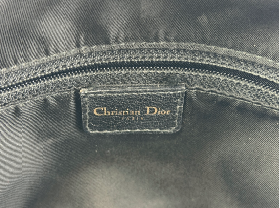 Miniatura: CHRISTIAN DIOR Leather Double Saddle Bag Small Black Gold Hardware 2001
