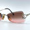 Hình thu nhỏ: CARTIER Pink Ombre Rimless Silver Oval Sunglasses 135 2257769