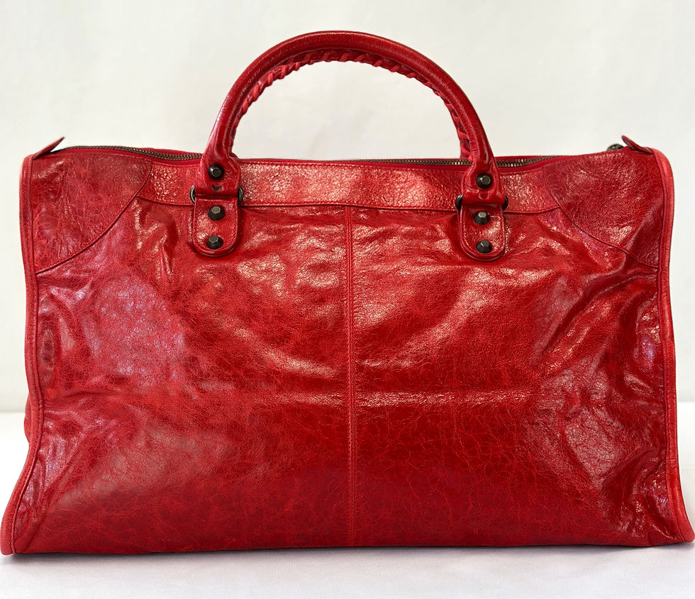 Thumbnail: BALENCIAGA Chevre Leather Giant 12 Work Bag Large Rouge Cardinal Antique Brass