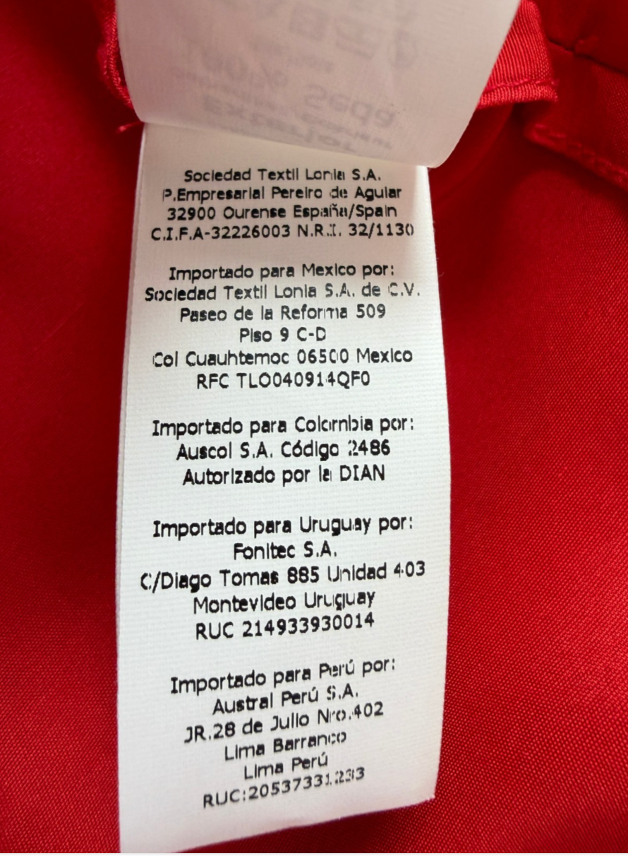 Thumbnail: CAROLINE HERRERA Red Silk Button Up Dress Pocket Rope Belt Bend Collar 4 S