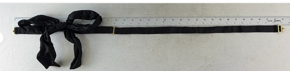 Thumbnail: MARNI Cotton Bow Waist Adjustable Belt One Size Black Ribbon Hook & Eye