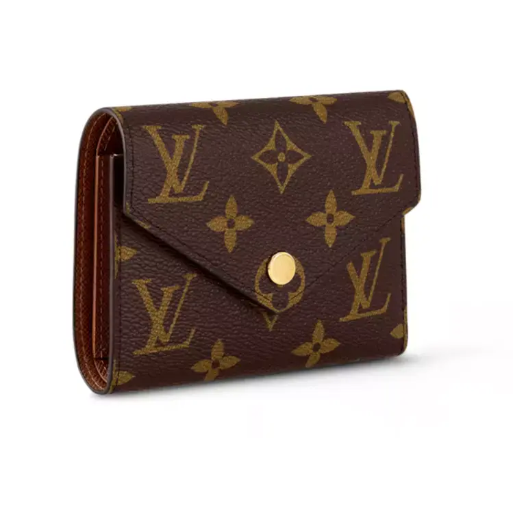 Hình thu nhỏ: LOUIS VUITTON Damier Ebene Canvas Victorine Compact Wallet Brown M62472