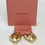 Thumbnail: CULT GAIA Audrina Metal Drop Clip On Oversize Earrings Gold Pleated Classic