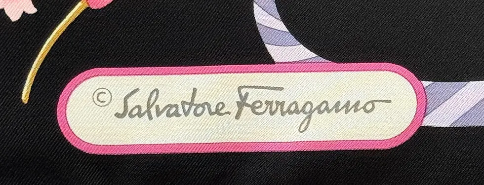 縮圖：NWT SALVATORE FERRAGAMO Silk Hot Air Balloons Carnival Scarf Black Multicolor