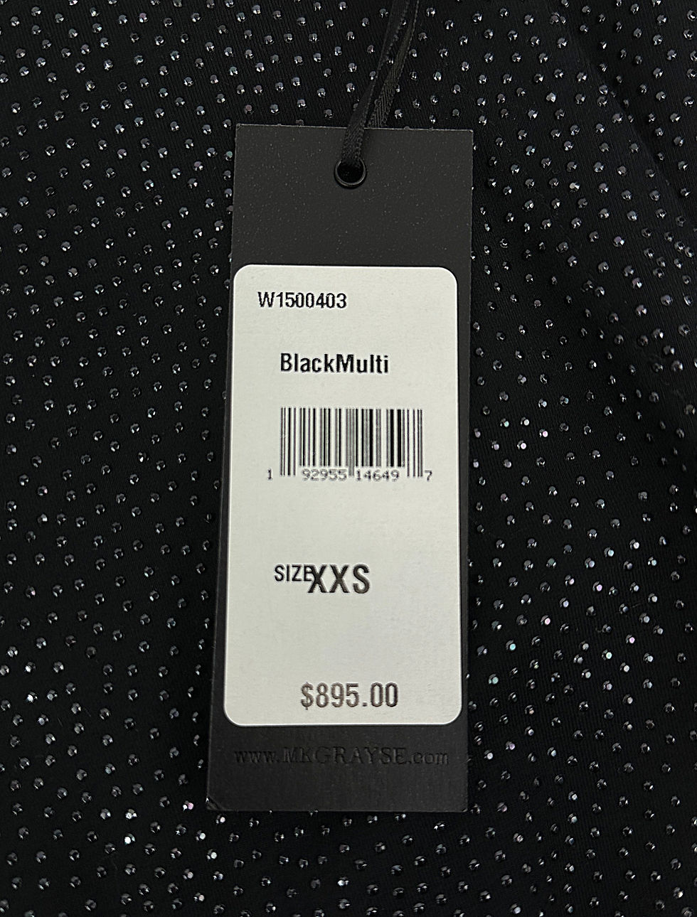 Miniatura: GRAYSE Kelly and Marie Gray Black Crystal Snow Banded Halter Dress XXS