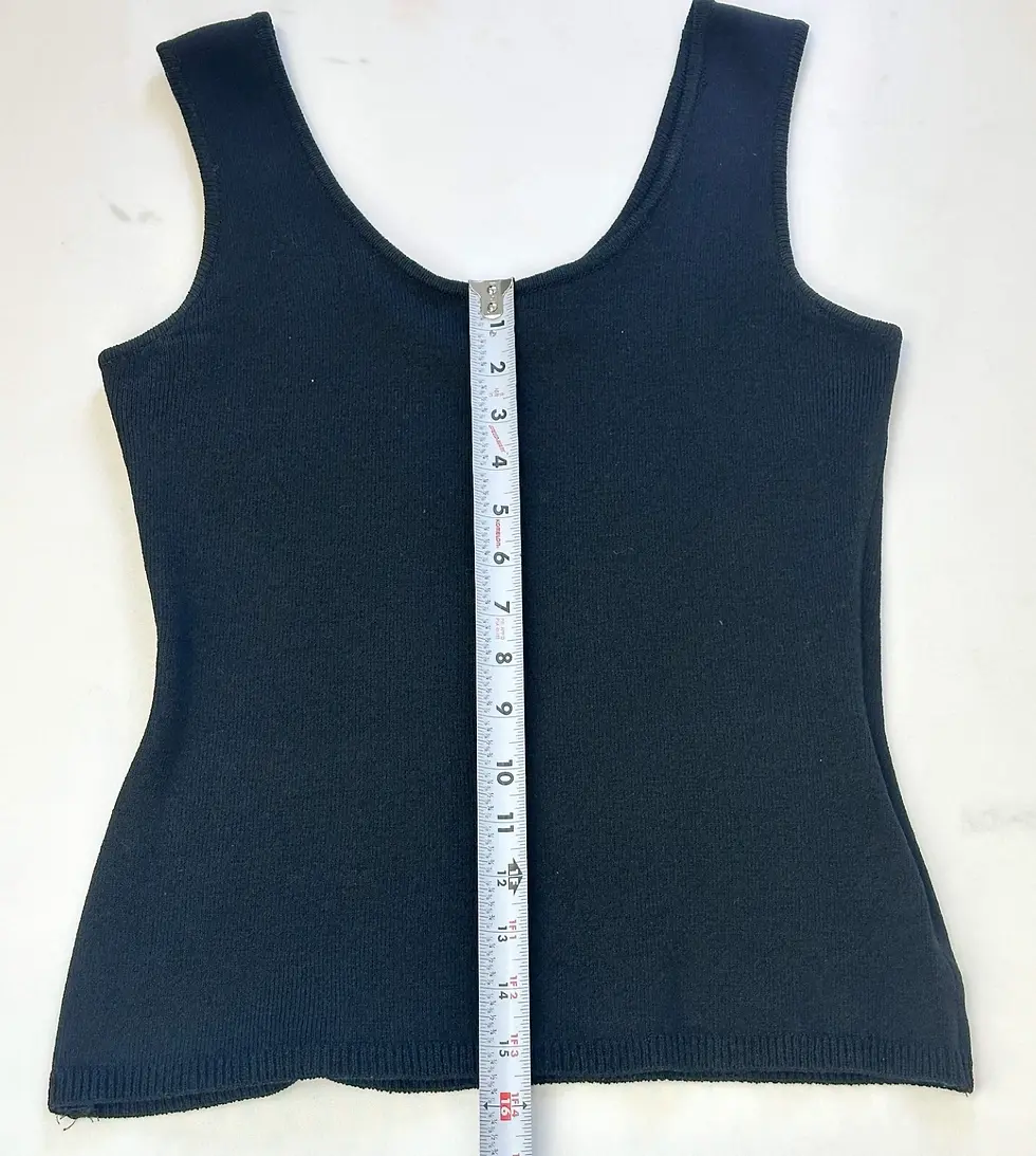 縮圖：ST. JOHN KNITS Santana Basic Scoop Neck Tank Shell Black P 2 0 Knit Petite