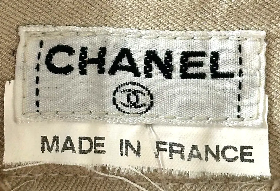 Thumbnail: Vintage CHANEL Cotton Pants Trousers 34 36 US 2 4 Beige Ankle Lace Up 1997