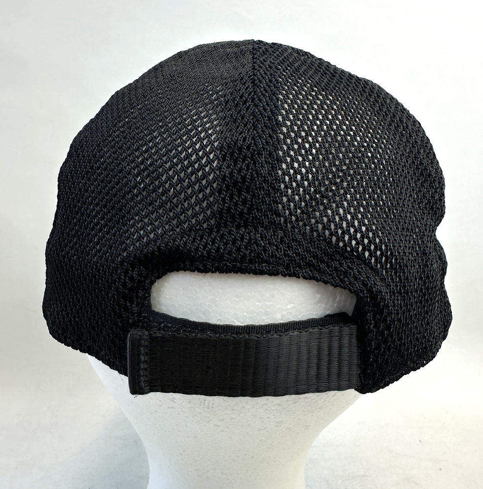 Hình thu nhỏ: CHANEL Black CC Patch Leather Logo Cracked Mesh Baseball Cap Medium Unisex