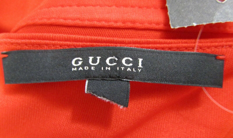 縮圖：GUCCI Coral Pleated Dress Deep V Neckline Buckles M Medium Orange NWOT