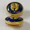 Miniatura: CHANEL Lapis Lazuli Cabochon Round Clip On Earrings Gold Blue CC Logo