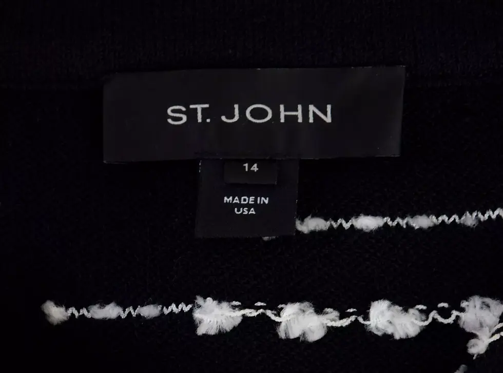 縮圖：ST. JOHN Santana Knit Tweed Boucle Jacket 14 Black White Gold Buttons