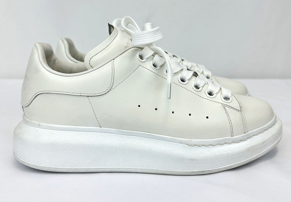 縮圖：ALEXANDER MCQUEEN White Oversized Low Top Sneakers 39 6 US Men Unisex Shoes