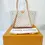 Hình thu nhỏ: LOUIS VUITTON Propriano Damier Azur Canvas Tote Bag Medium Rose Ballerine N44027